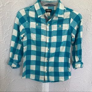 OshKosh B'Gosh Flannel Long Sleeve Button Down Size 10